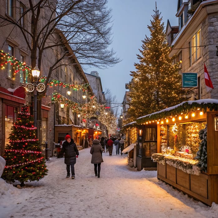 Charming Christmas Street Scene To Brighten Your Holidays