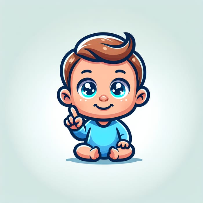 Clever Baby Cartoon Logo - Smart Design