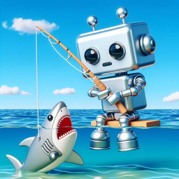 Robot Catching a Shark | Exciting Fishing Adventure