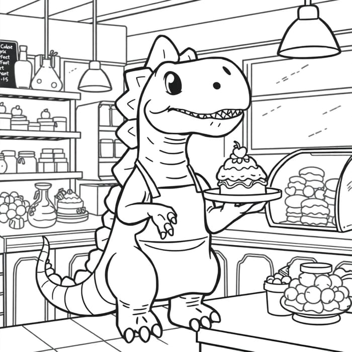 Cute Dinosaur Coloring Book for Adults