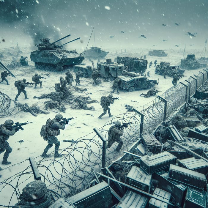 Frozen Battlefield of Chaotic Warfare: Call of Duty 3 Intensity