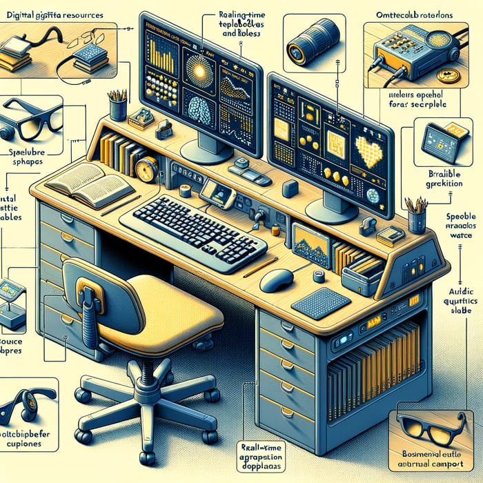 Smart Desk System for Visually Impaired and Blind Individuals - Revolutionary Technology for Academic Support