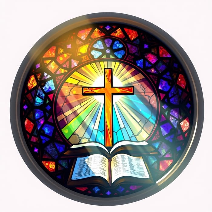 Vibrant Stained Glass Window Art | Religious Inspiration