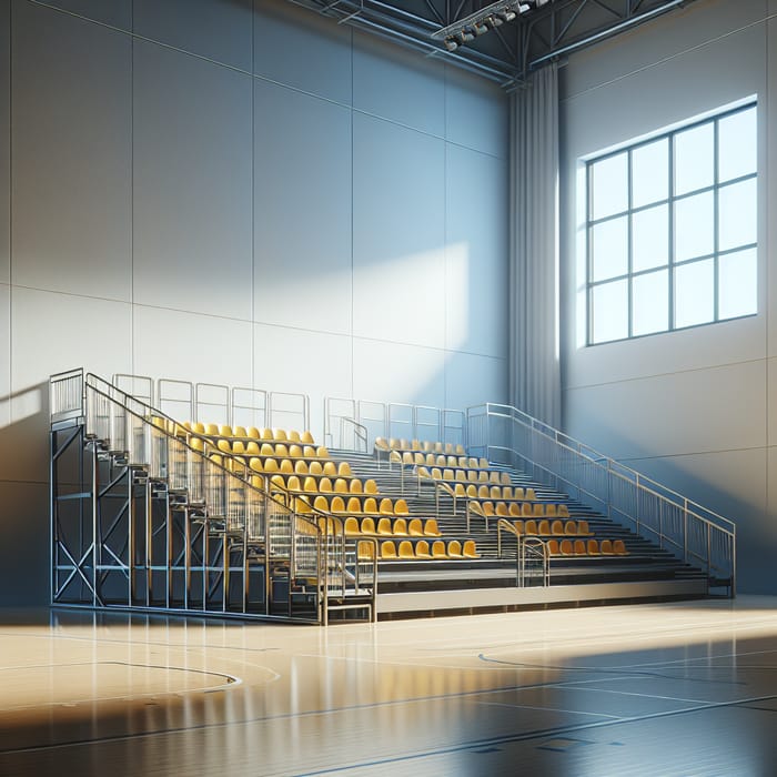 Stylish Telescopic Bleachers for Sports Halls