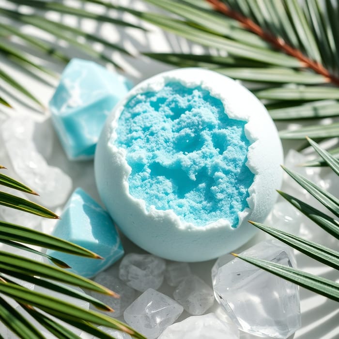 Luxury Aquamarine Geode & Bath Bomb Collection