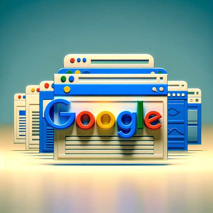 Google Logo & Web Pages Array