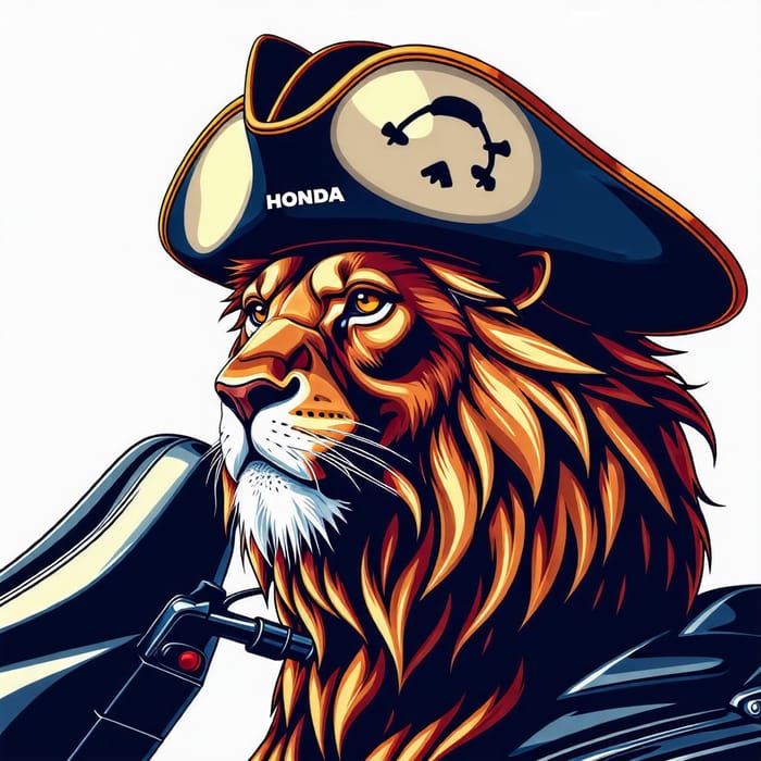 Lion Pirate Head with Honda PCX 160 Background