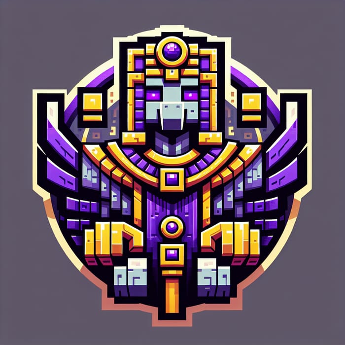 Create Minecraft Horus Logo in Purple Style