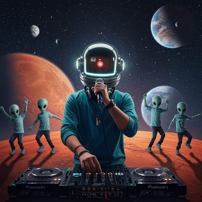 Sci-Fi DJ on Mars: Alien Dance Party