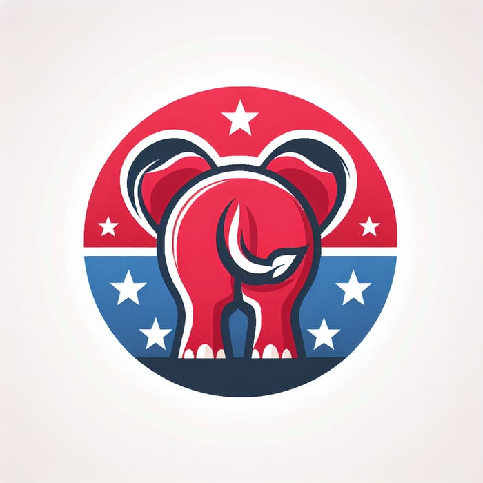 Playful Parody of Republican Elephant Logo