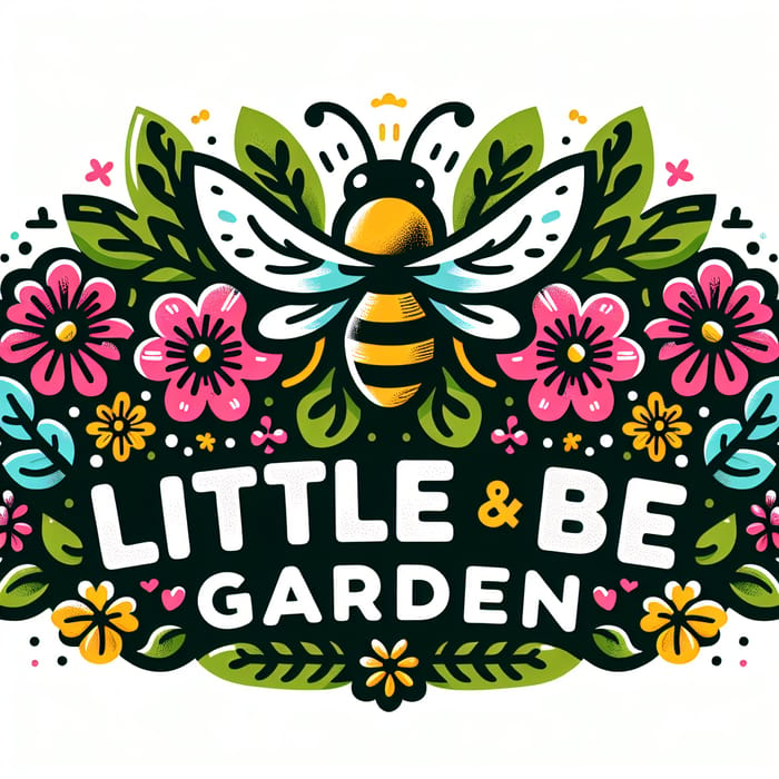 Little Bee Garden Logo: Joyful & Nature-Inspired Design