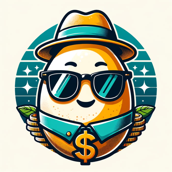 Rich EGGZWIFHAT Crypto Logo - Easter Launch Design