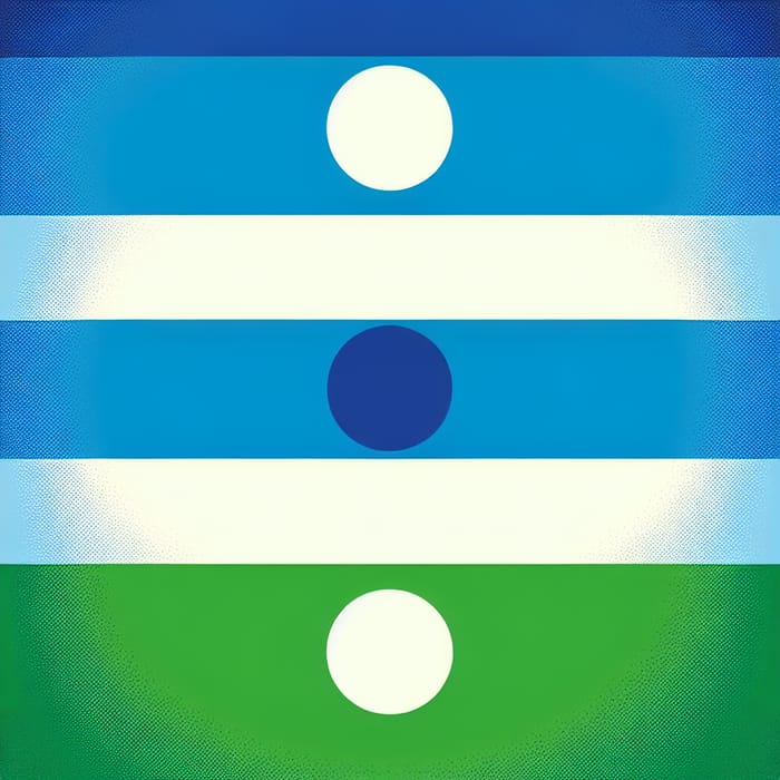Flag with Blue, White, and Green Horizontal Stripes Flag with Blue, White, and Green Horizontal Stripes