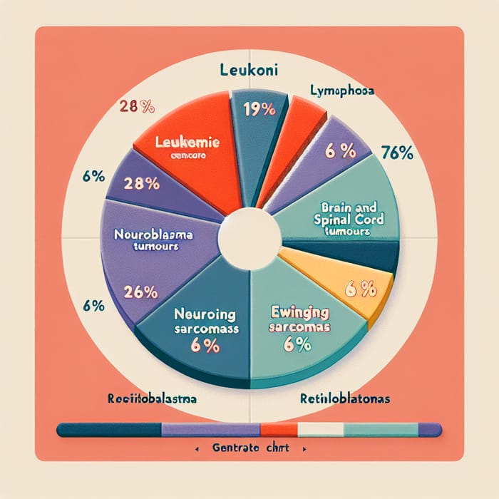 Disease Pie Chart: Leukemia, Lymphomas, Brain Tumours, Neuroblastoma Breakdown