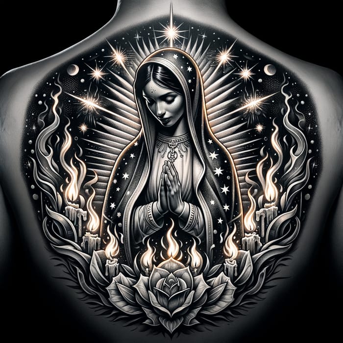 Stunning Virgen de Guadalupe Tattoo Design