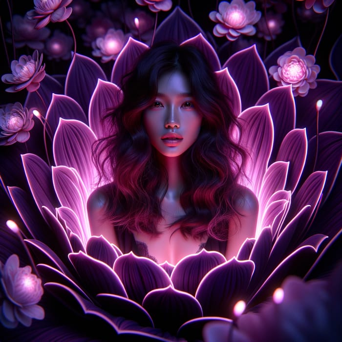 Hyper-Realistic Dark Art of a Southeast Asian Girl