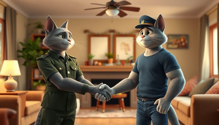 Heartwarming 3D Pixar-Style Cat Animation