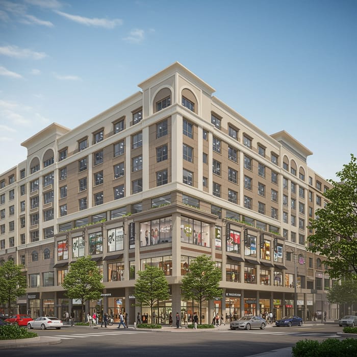 Unique 5-Story Shopping Plaza Design Unique 5-Story Shopping Plaza Design