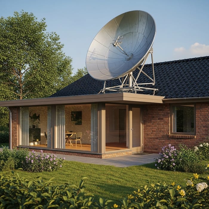 Charming Home with Unique Parabolic Antenna Charming Home with Unique Parabolic Antenna