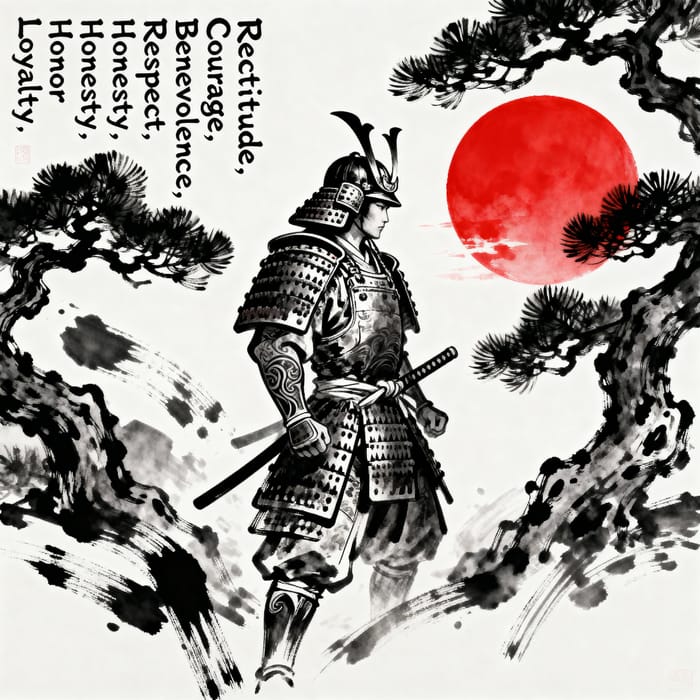Bushido Code Samurai Tattoo | Japanese Art Style Bushido Code Samurai Tattoo | Japanese Art Style