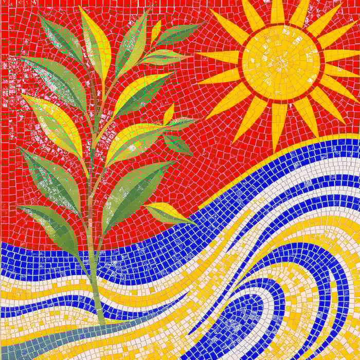 Vibrant Sicilian Mosaic Artwork Vibrant Sicilian Mosaic Artwork