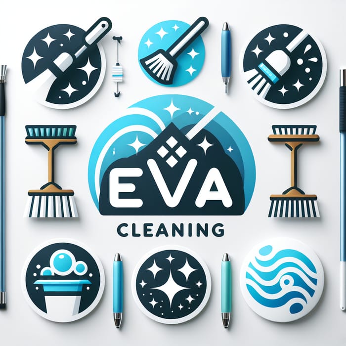 EVA Cleaning Company Logo - Professional Design