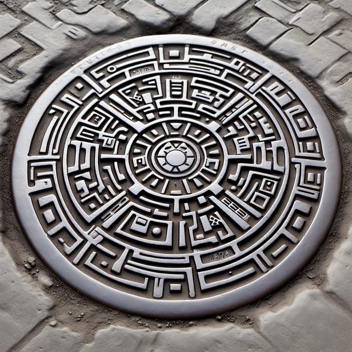 Frozen City Street Manhole Cover | Markings & Wear Patterns