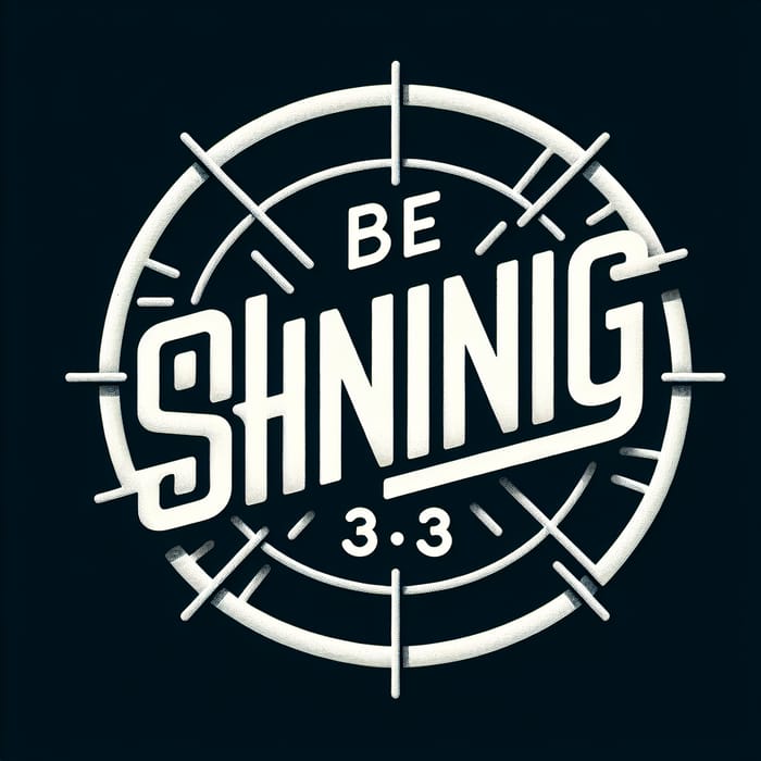 Be SHINING White Circle Graphic Design