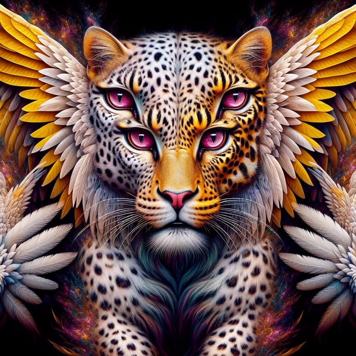 Three Demon Beasts: Leopard Heads & Falcon Bodies in Vibrant Splendor