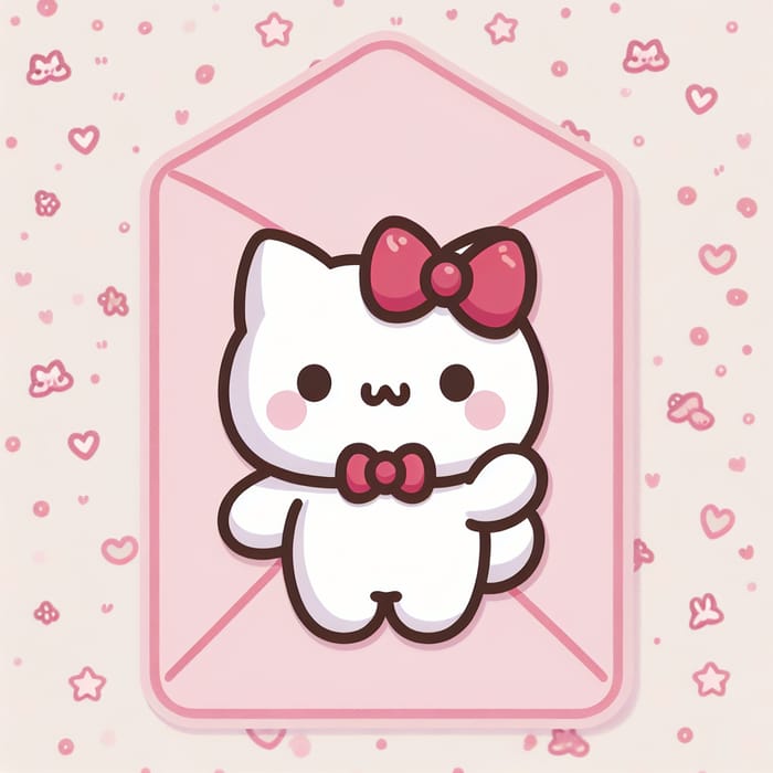 Cute Hello Kitty Letter Background