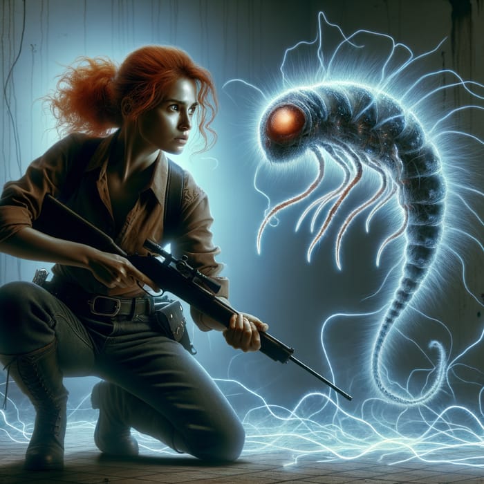 Red Haired Detective Confronts Electric Parasite