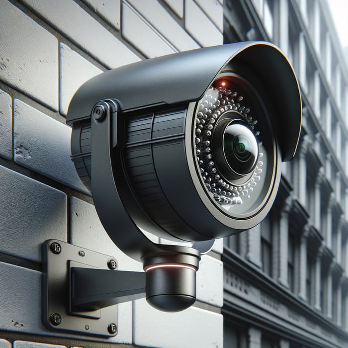 Detailed Wall-Mounted CCTV Camera Scene