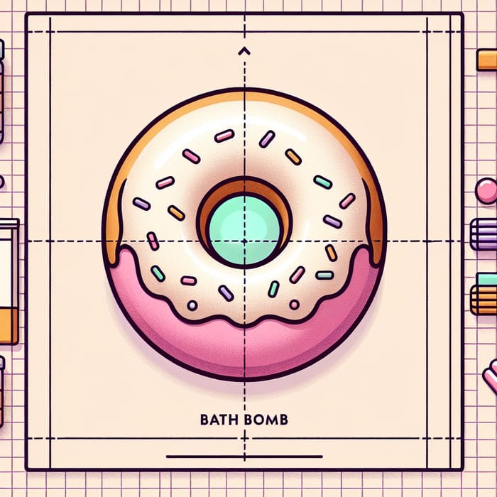 Donut Bath Bomb Graphic for Packaging | Creative Design