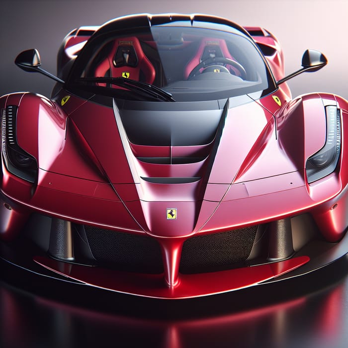 Cinematic Front View Ferrari - Photorealistic Studio Photo