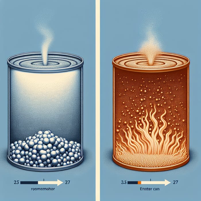 Air Particles Movement in Heated Can Drawn in Pencil