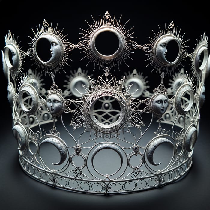 Wire Work Moon Crown Inspired by Selene - 9 Moons Design