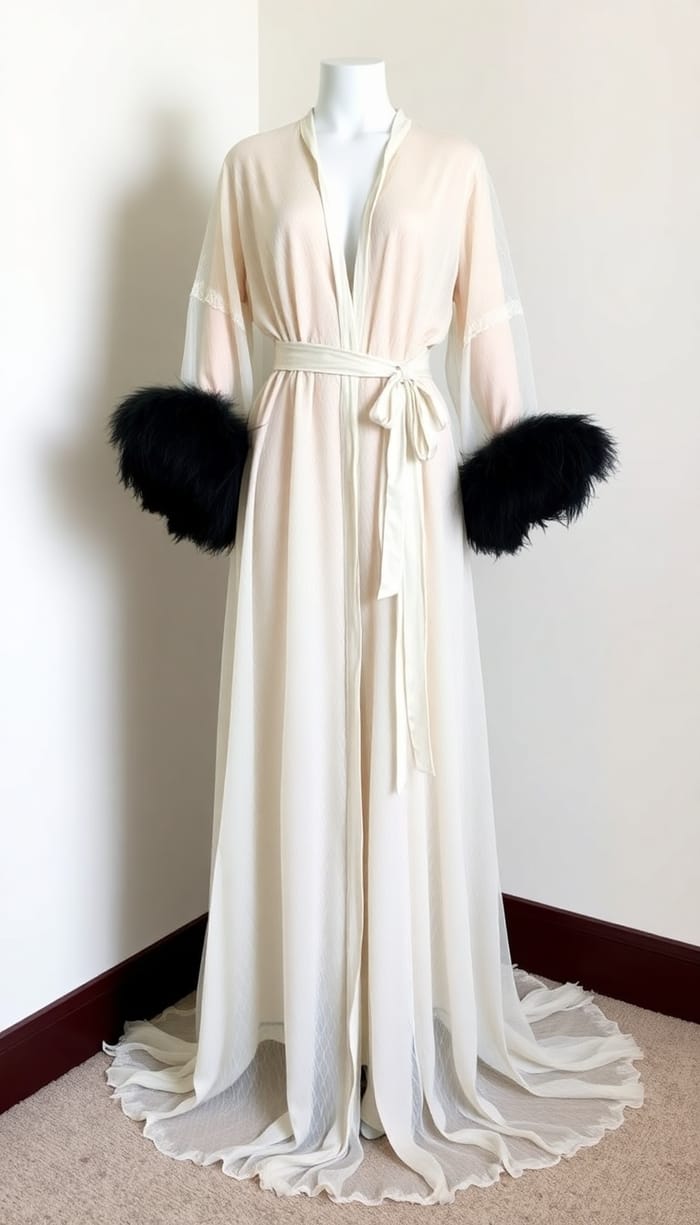 Luxury Cassandra-Style Marabou Robe for Elegance