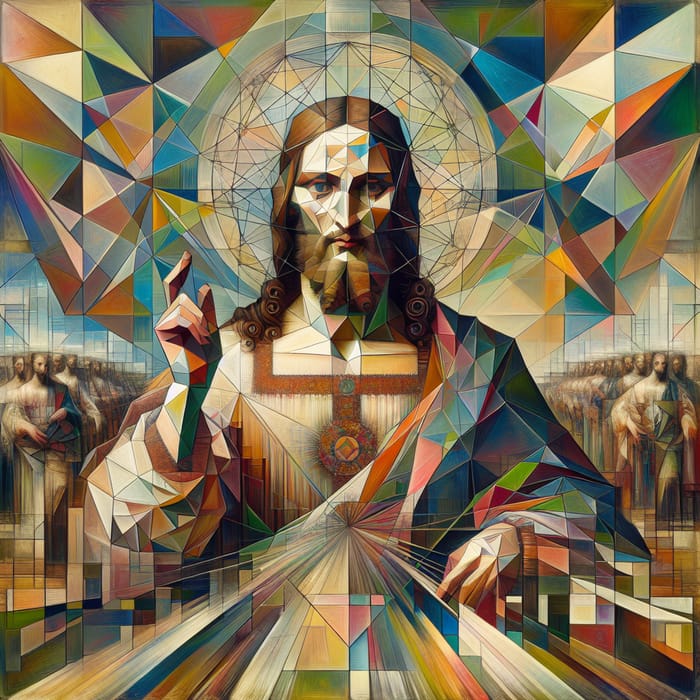 Salvator Mundi in Cubism: A Modern Interpretation