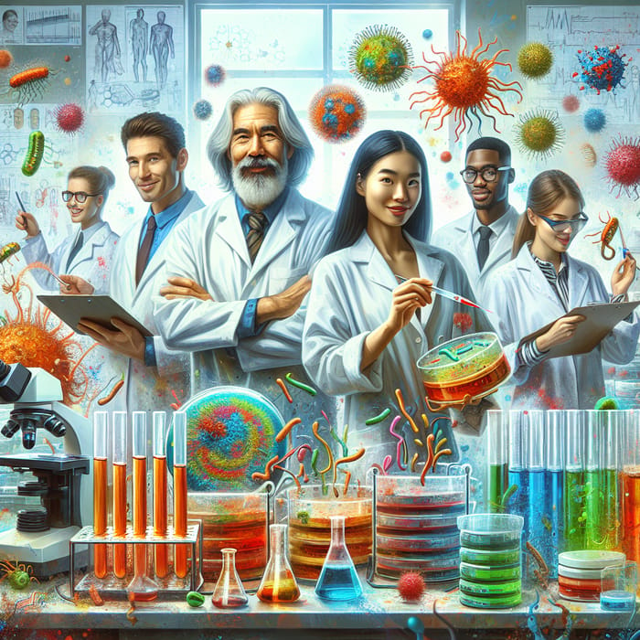 Eccentric Scientists in a Vibrant Lab Setting