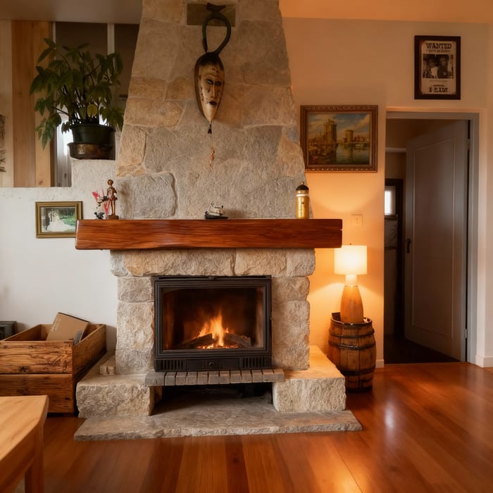 Cozy Rustic Style: Stone and Wood Home Makeover Cozy Rustic Style: Stone and Wood Home Makeover