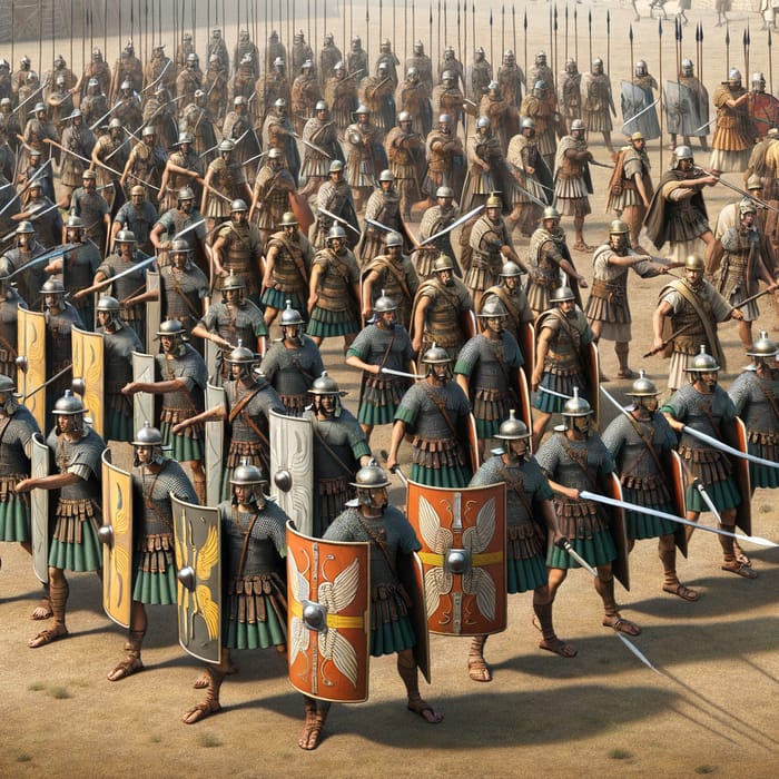 Roman Legion Battle Formation 1st Century AD | Detailed Diagram