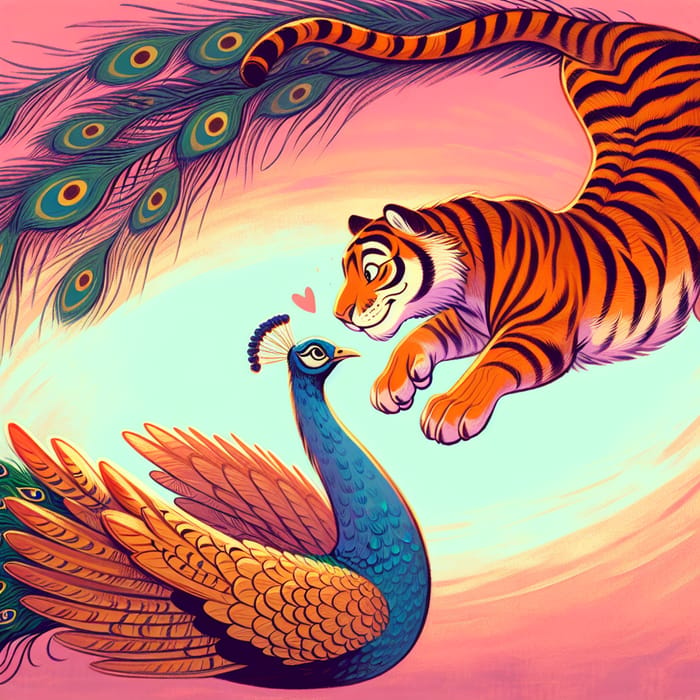 Tiger Falls for Flamboyant Peacock - Love Story