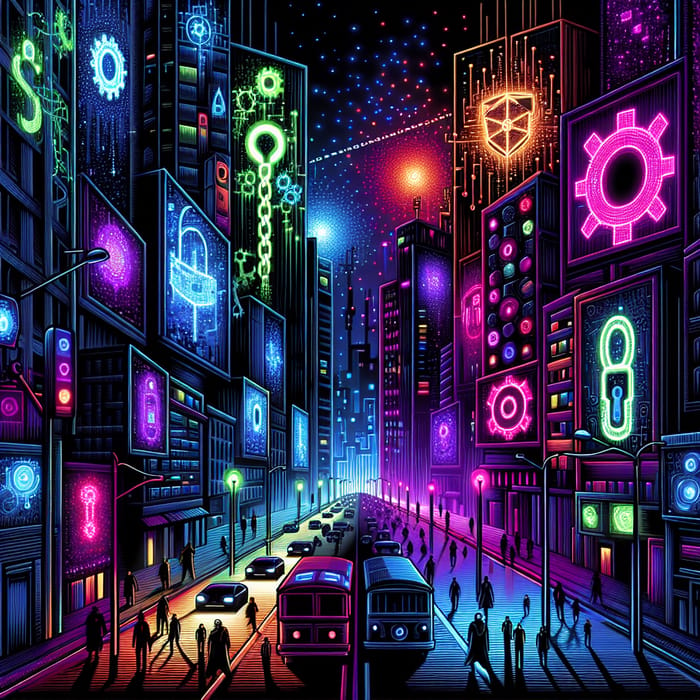 Exploring the Dark Side of Technology in Neon Hues