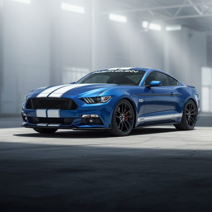 Mustang Colors: Blue, White & Silver Combinations