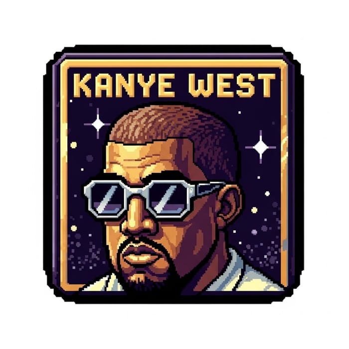 Kanye West Album Pixel Art Icon - Retro RPG Style Kanye West Album Pixel Art Icon - Retro RPG Style