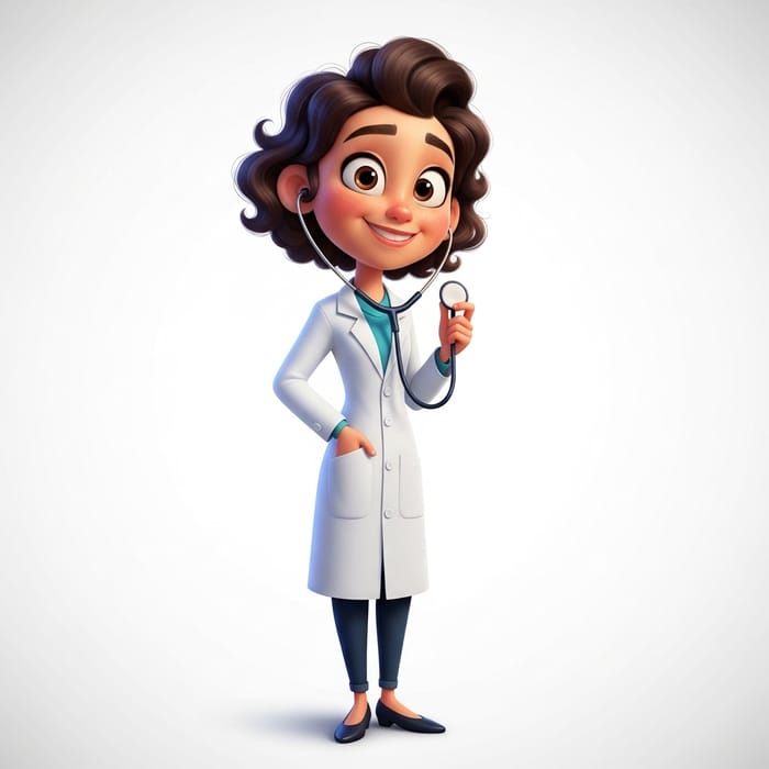 Pixar-Style Doctor Image for Infographics