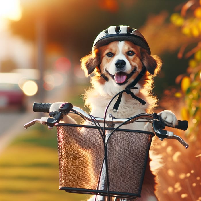 Dog Riding a Bicycle - Cute Canine Adventures