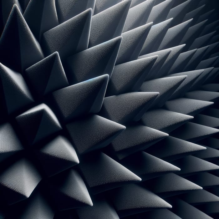 Anechoic Chamber Wall: Dark Grey with Metallic Shine