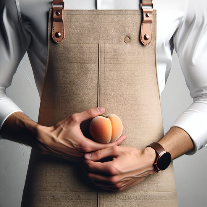 Stylish Beige Apron with Elegant Copper Fittings