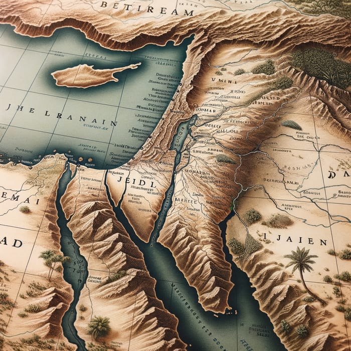 Map of Holy Land: Explore Jesus Christ's Region in 1st Century AD